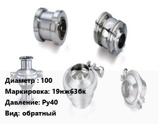 Клапан нержавеющий 100 19нж63бк Ру40 обратный, шт цена от 13578 ₼ / шт, где купить, условия доставки в Баку и Бакинская области